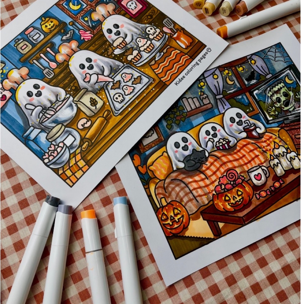 ภาพระบายสี Spooky Boo Boo ภาพที่ 2